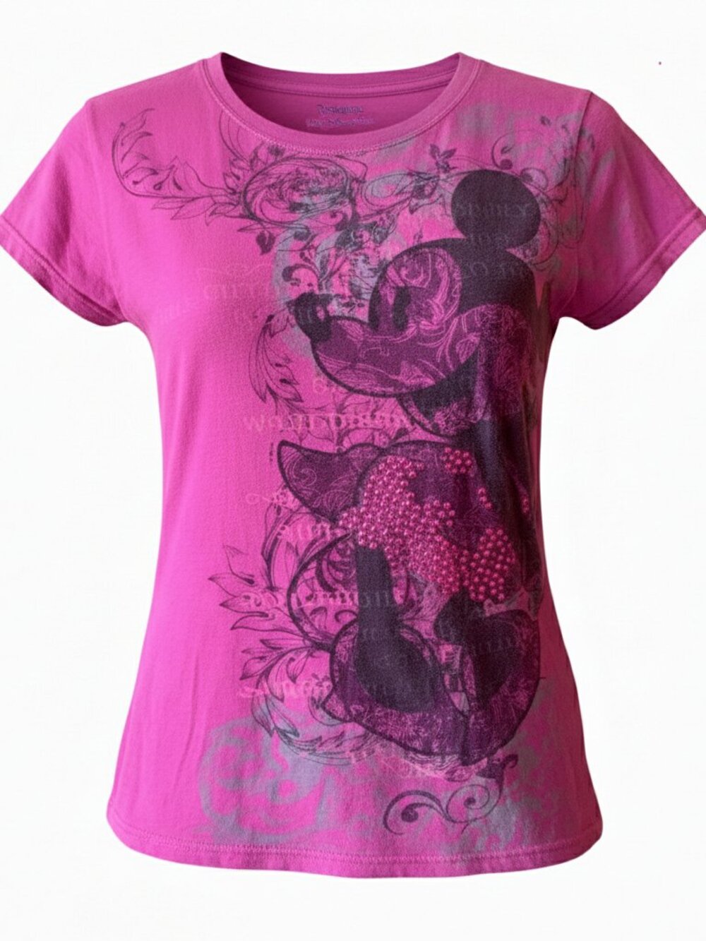 DISNEYLAND - Disney Minnie Mouse Purple fushsia tshirt with rhinestones - Medium